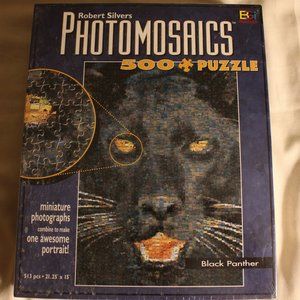 Photomosaic Puzzle Black Jaguar 500 Pieces+